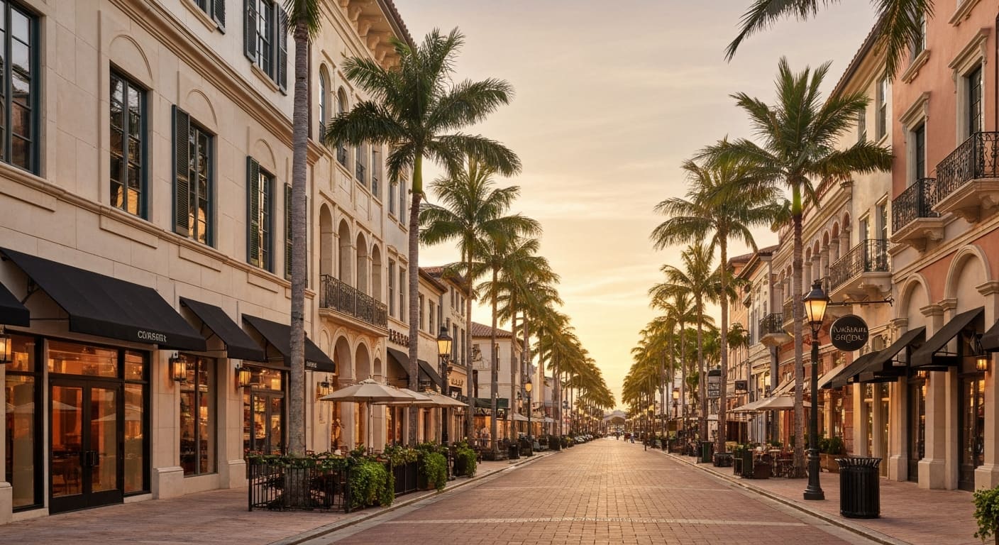 Fifth Avenue South Naples Florida Mediterranean architecture