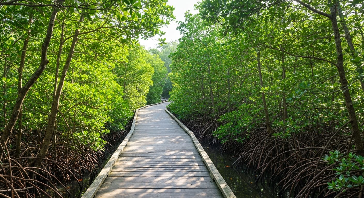 Clam Pass Park boardwalk through mangroves Naples