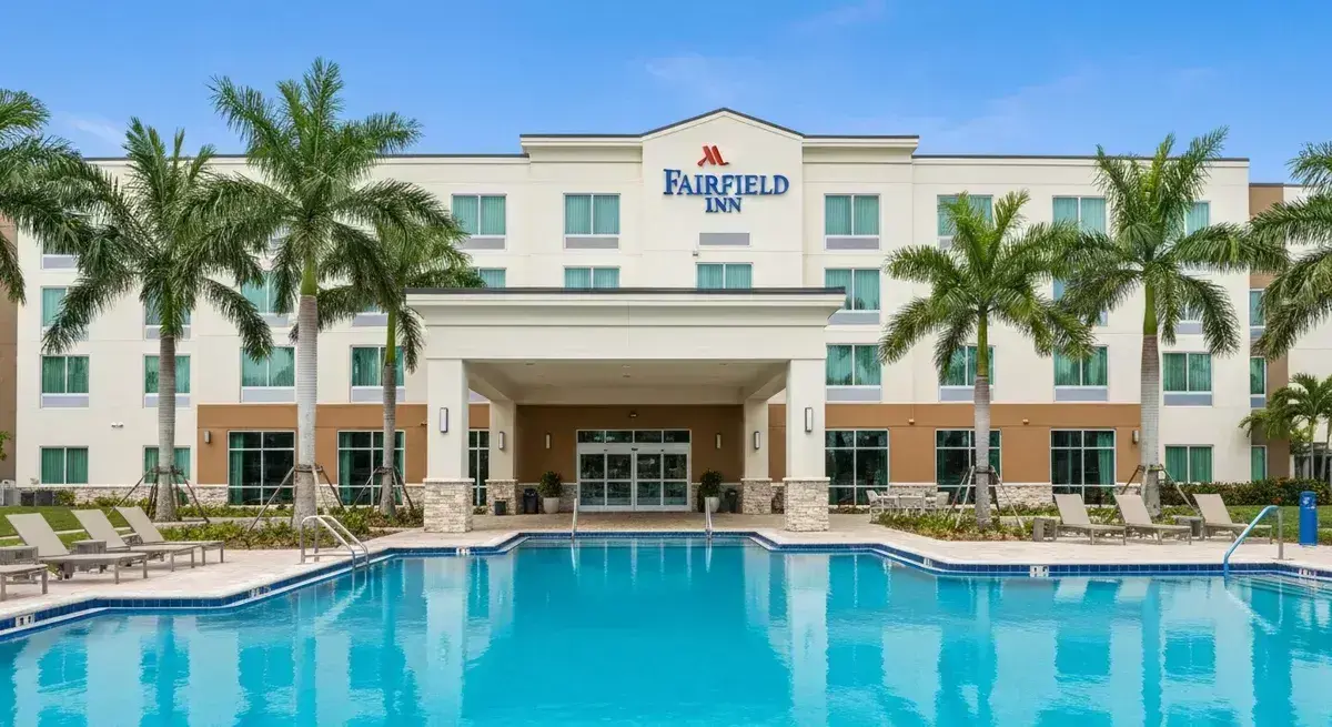 Fairfield Inn Naples exterior with pool