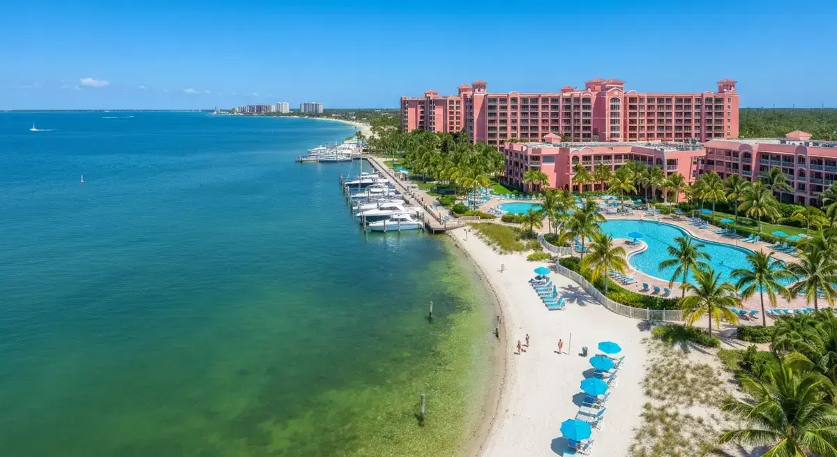 Pink Shell Beach Resort Fort Myers Beach at sunset