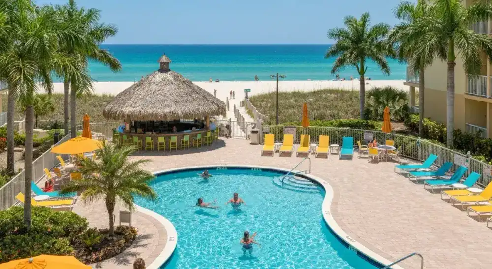 Sanibel Inn colorful resort with pool