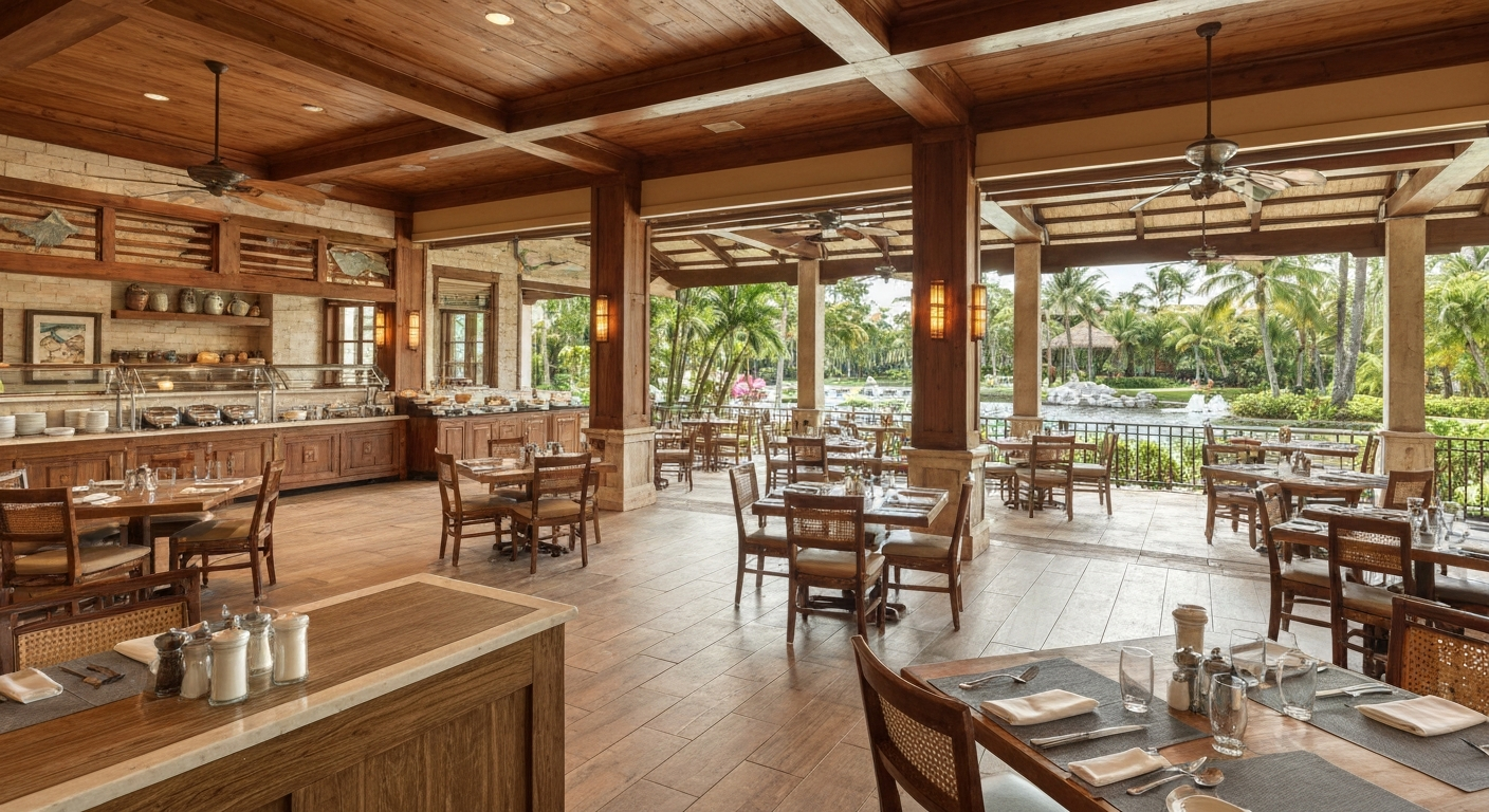 Tanglewood Southern Kitchen dining room at Hyatt Regency Coconut Point with bayou-inspired decor