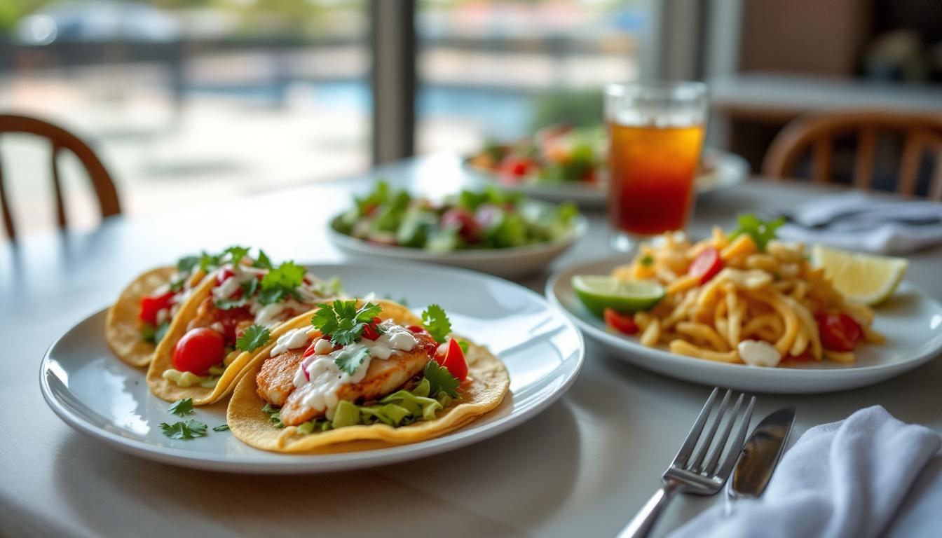 Casual lunch spread at a Naples restaurant near the park