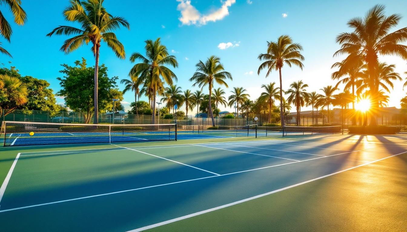 Exterior shot of the park at golden hour