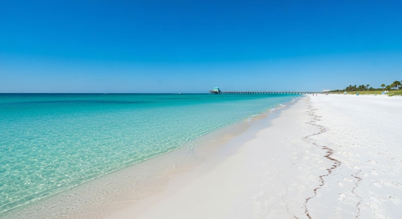 Naples Florida Gulf coast beach scene