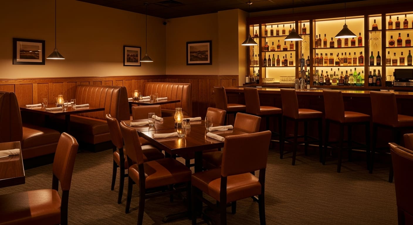 Craft Steak and Grill polished-casual steakhouse interior with warm lighting in North Port