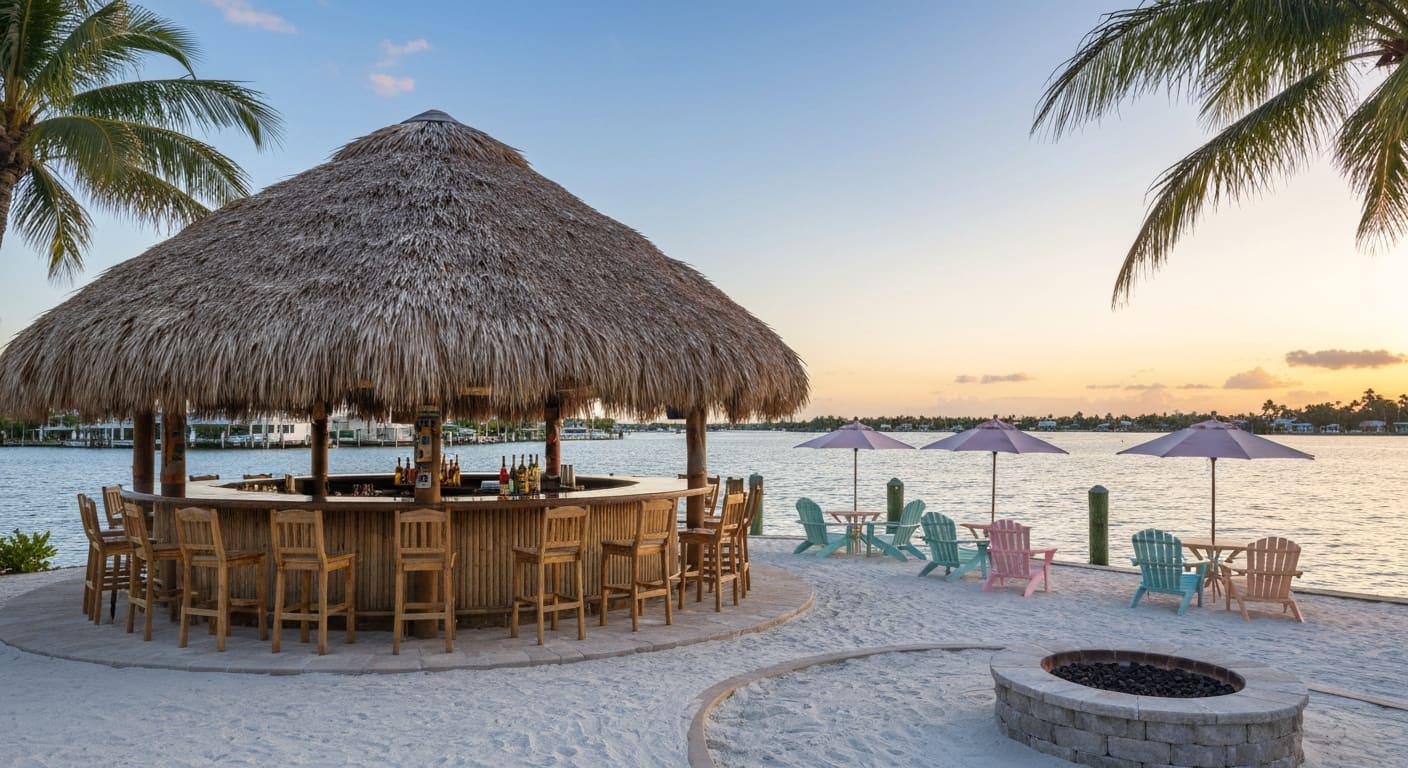 TT's Tiki Bar tropical waterfront bar at Four Points by Sheraton in Punta Gorda