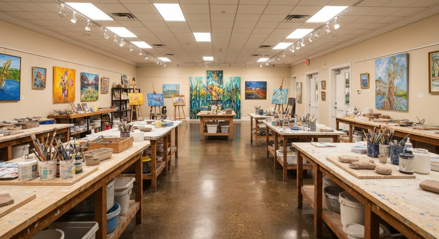 Art gallery and workshop space at Center for the Arts Bonita Springs