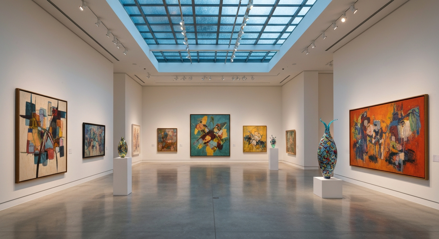 Baker Museum gallery interior at Artis-Naples with modern art exhibits