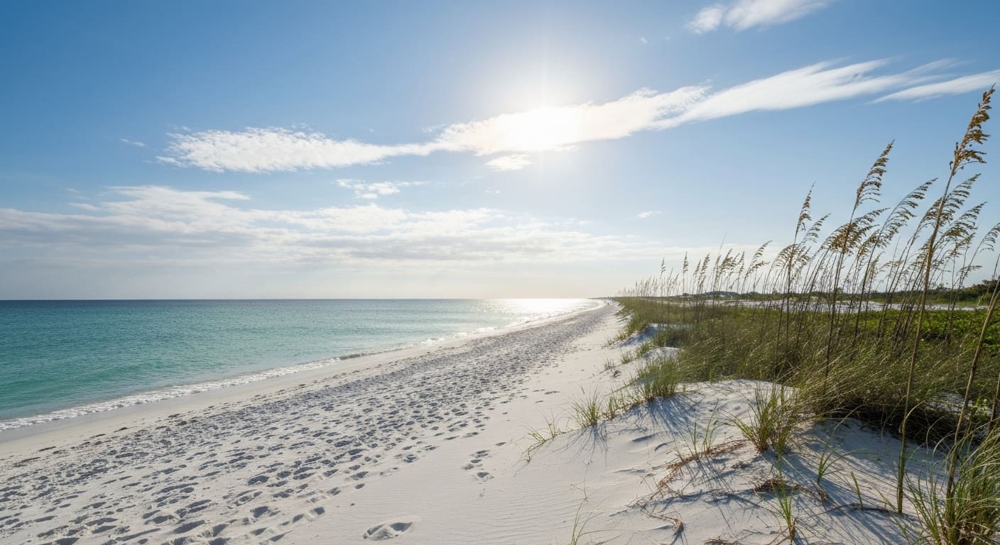 Bonita Beach Florida with calm Gulf waters