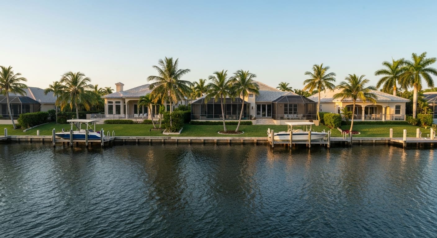 Marco Island waterfront homes and marina