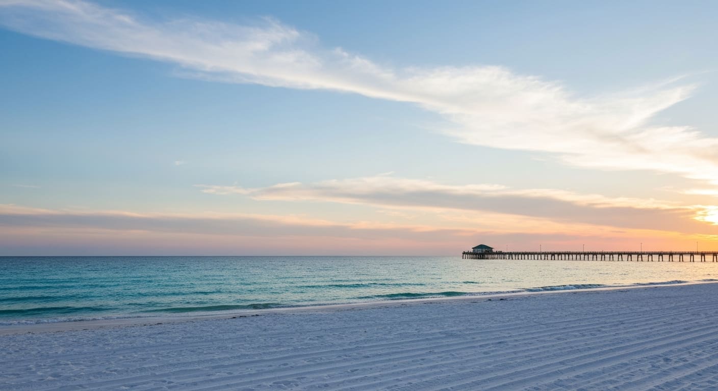 Peaceful Naples neighborhood with palm-lined streets and Mediterranean-style homes
