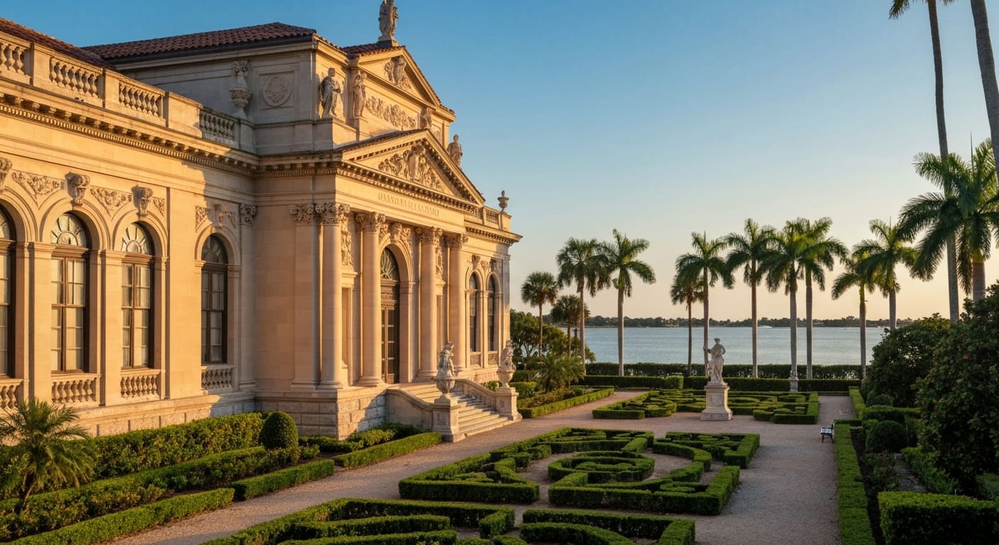 The Ringling Museum and gardens in Sarasota