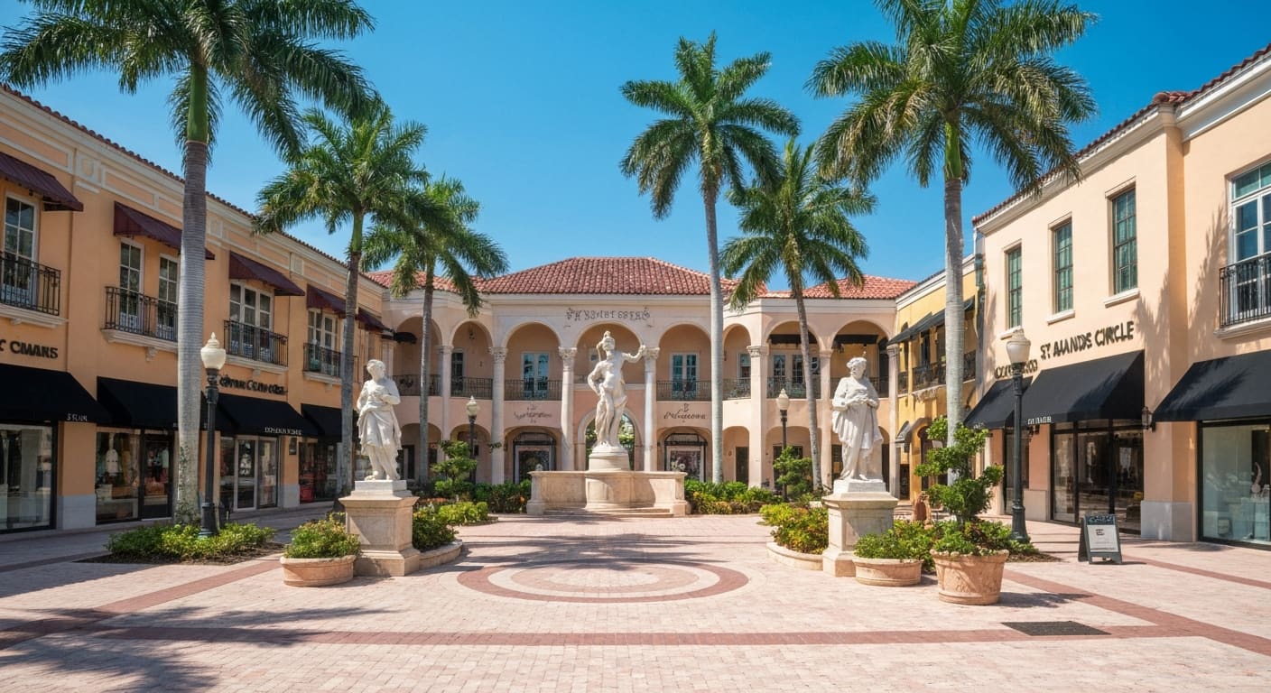 St. Armands Circle Sarasota European-style plaza