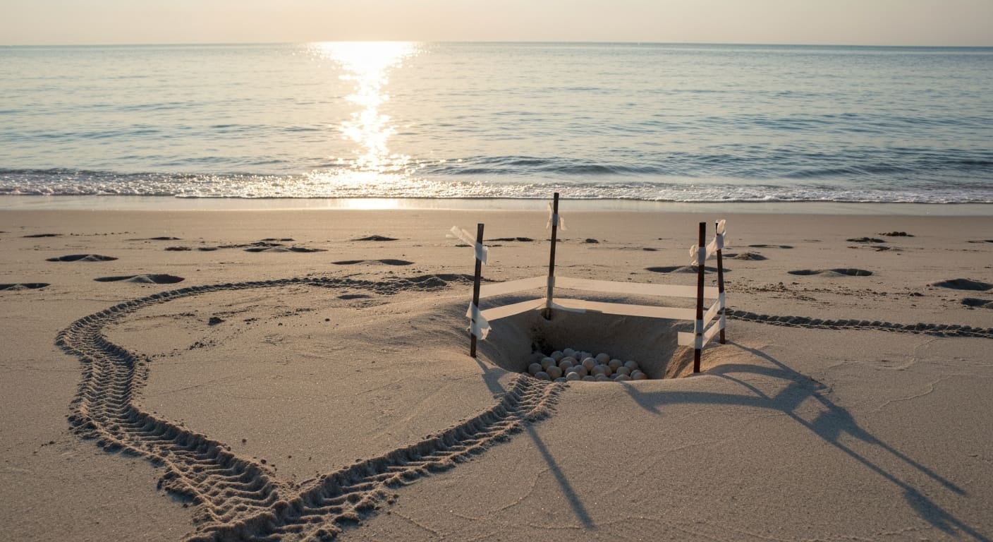 Sea turtle nesting area on Southwest Florida beach