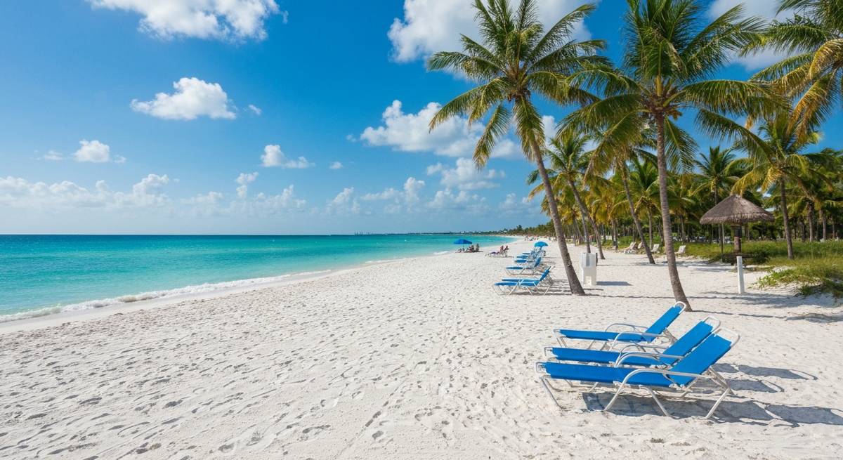 Gulf of Mexico beach with white sand and turquoise water in Southwest Florida
