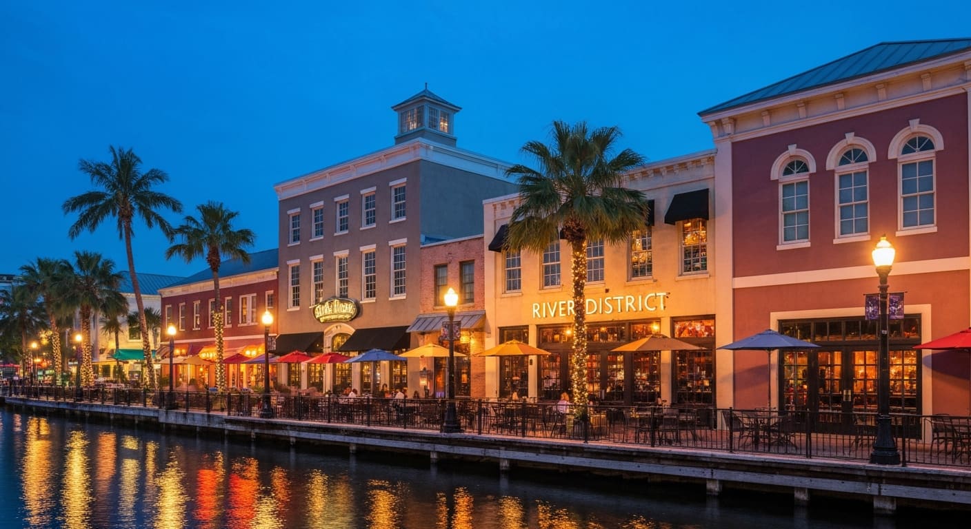 Fort Myers River District nightlife and dining