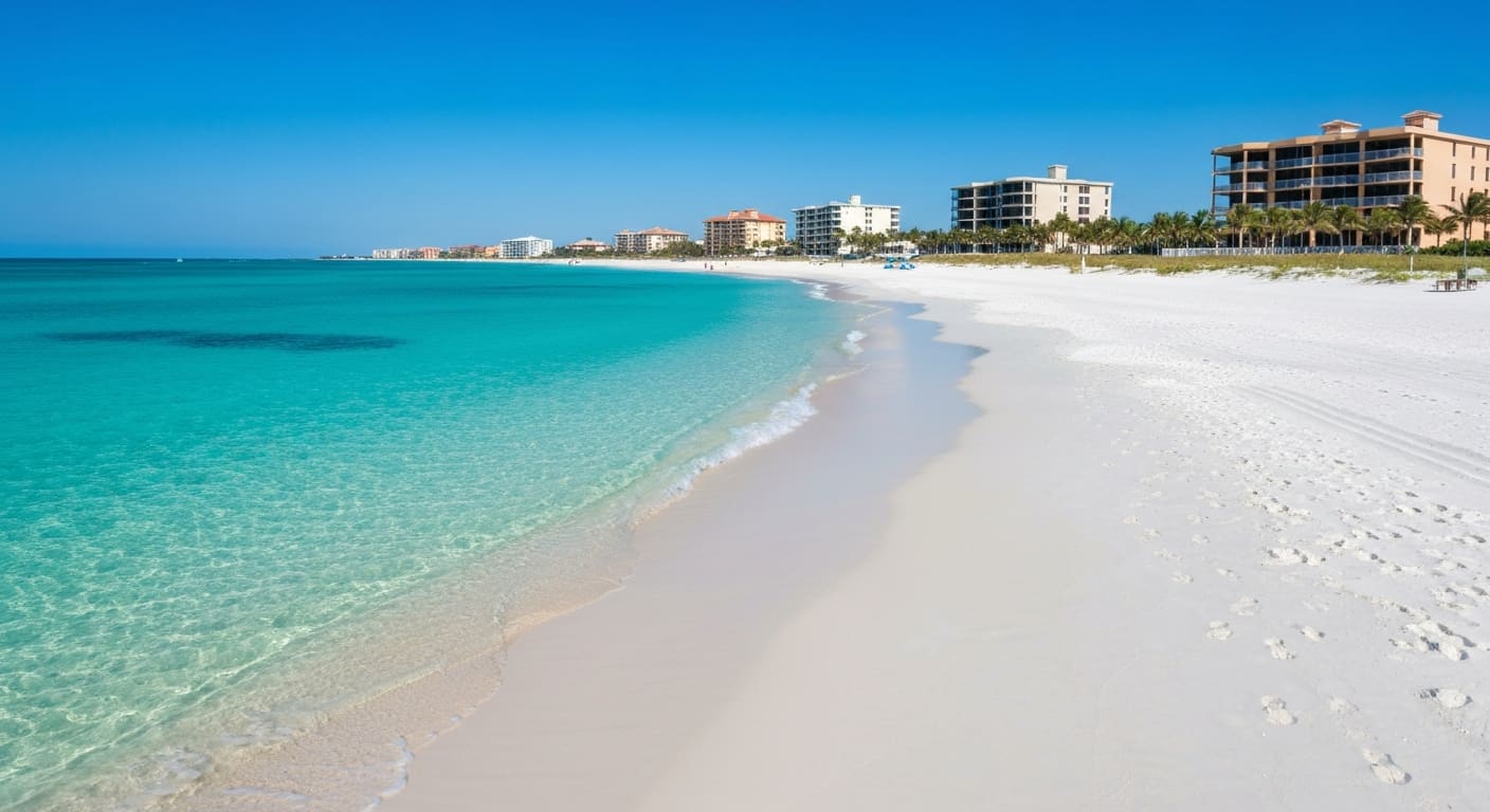 South Marco Island Beach with turquoise water