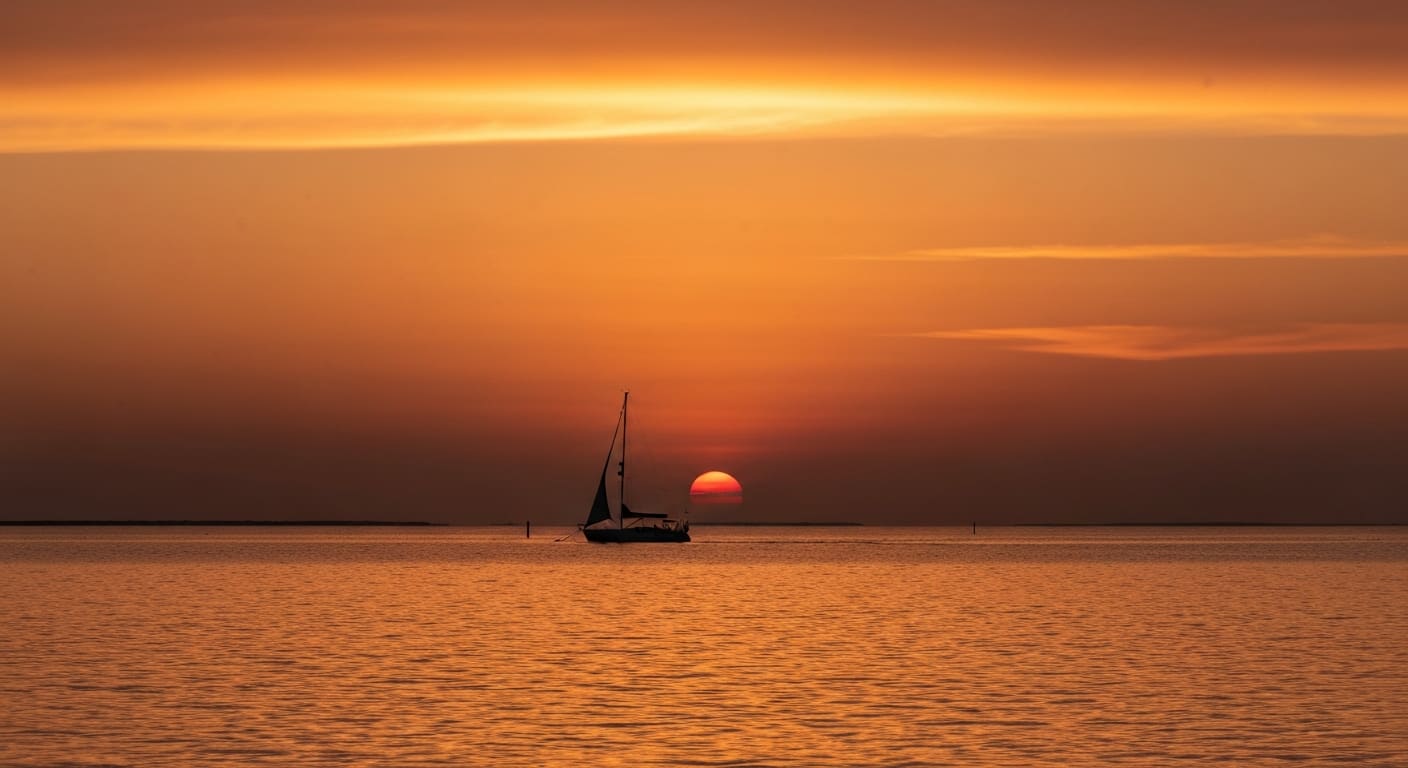 Sunset sailing tour off Naples Florida coast