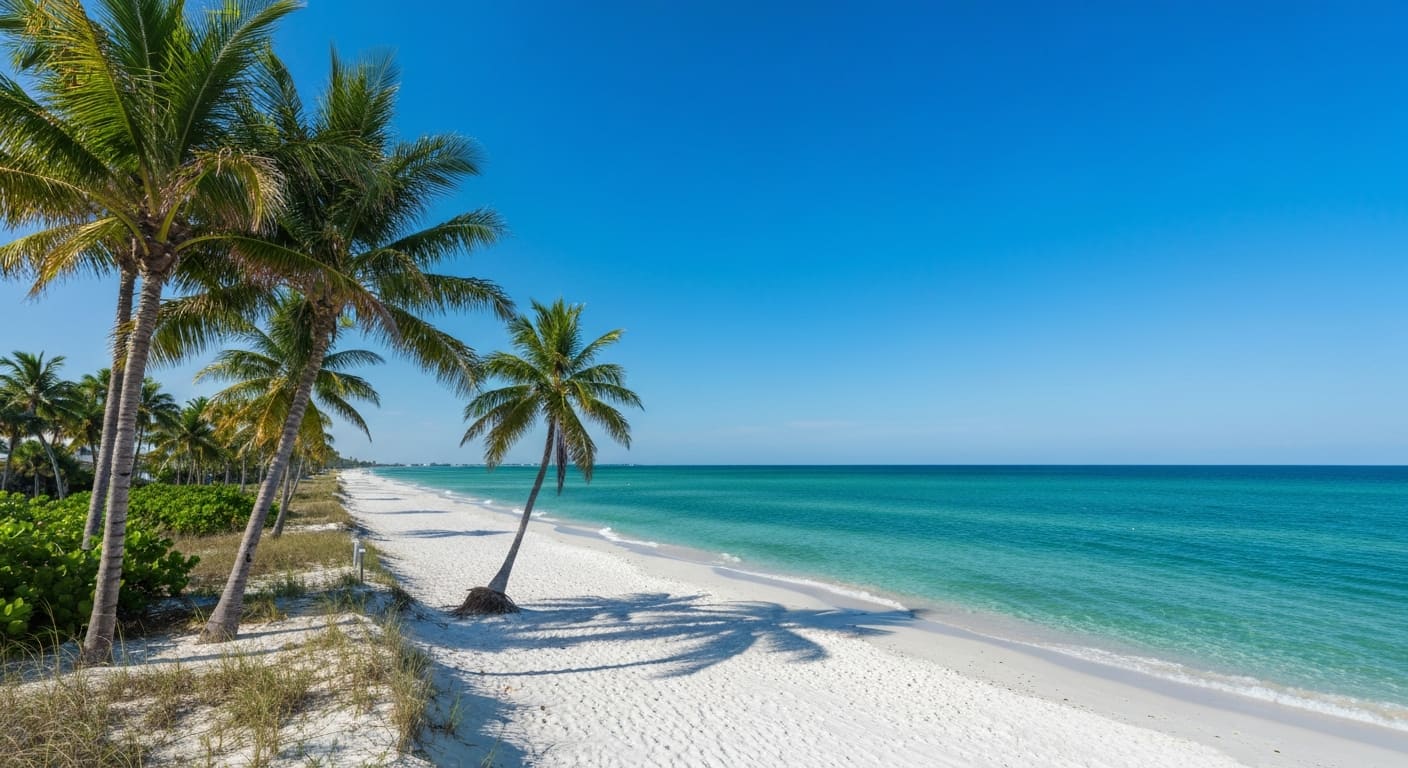 Perfect winter day on Southwest Florida beach
