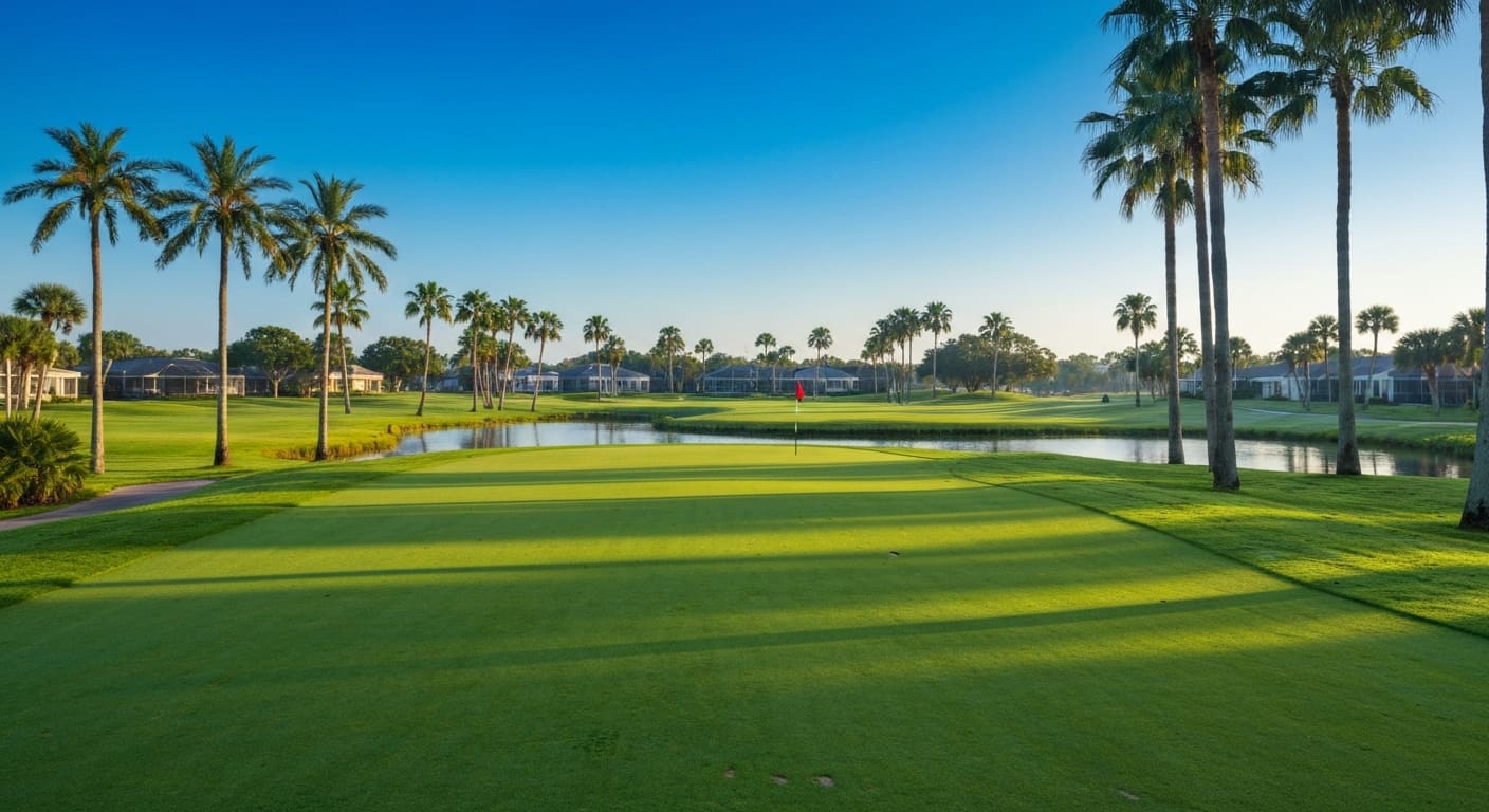 Southwest Florida golf course in peak winter season