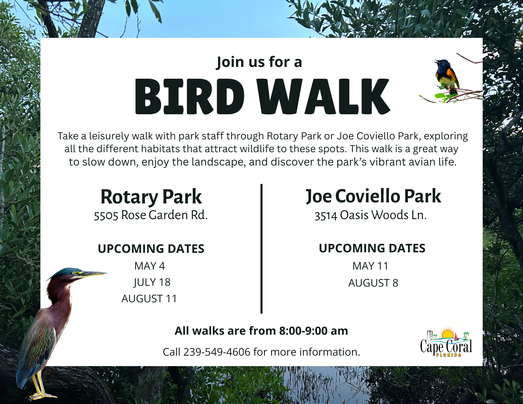Bird Walk at Rotary Park